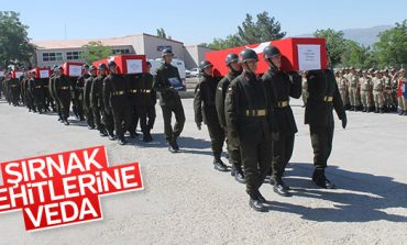 Şırnak Şehitleri için askeri tören