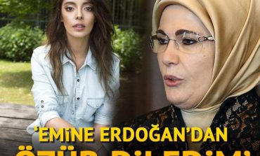 Oyuncu Selin Şekerci, Emine Erdoğan'dan özür diledi