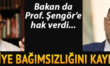 Bakan, Prof. Şengör'e hak verdi: 'Katılıyorum, bağımsızlığımız gider'